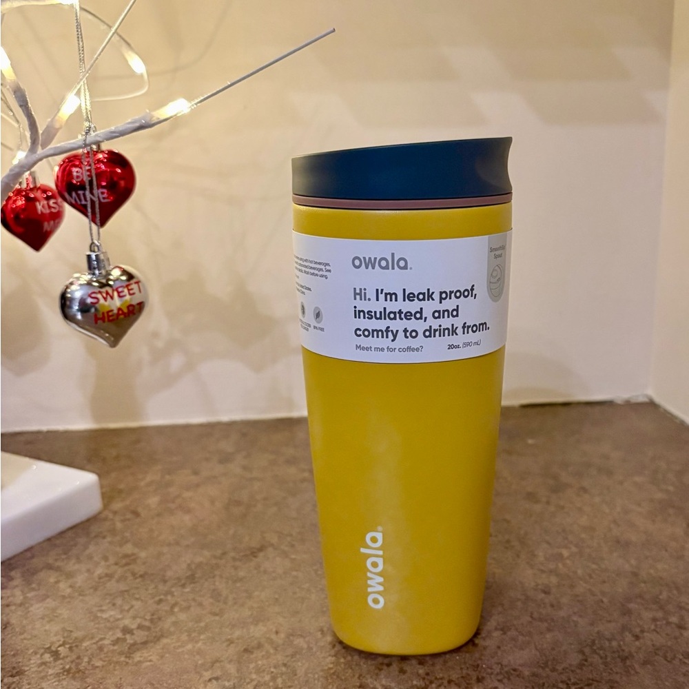 Owala SmoothSip Slider Stainless Steel Tumbler / 20oz / Color: Golden Quest.